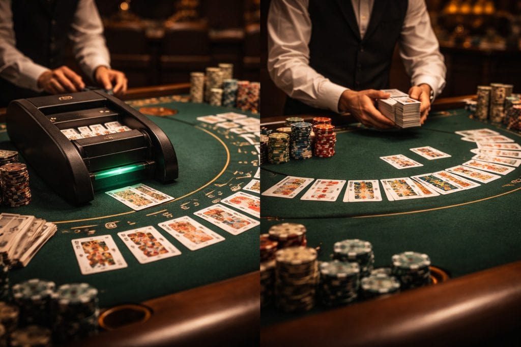 Blackjack con baraja continua vs barajas mezcladas